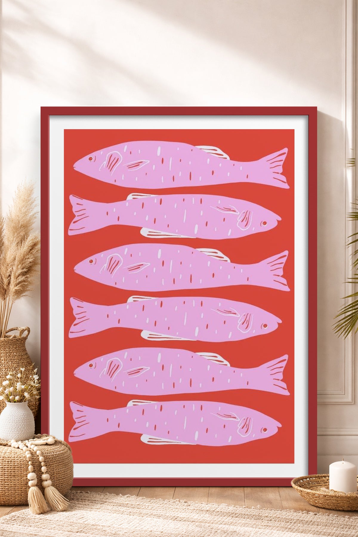 HOMEPACK Ahşap Çerçeveli Tablo Çerçeveli Poster Sanatsal Modern Duvar Dekoru TK-890