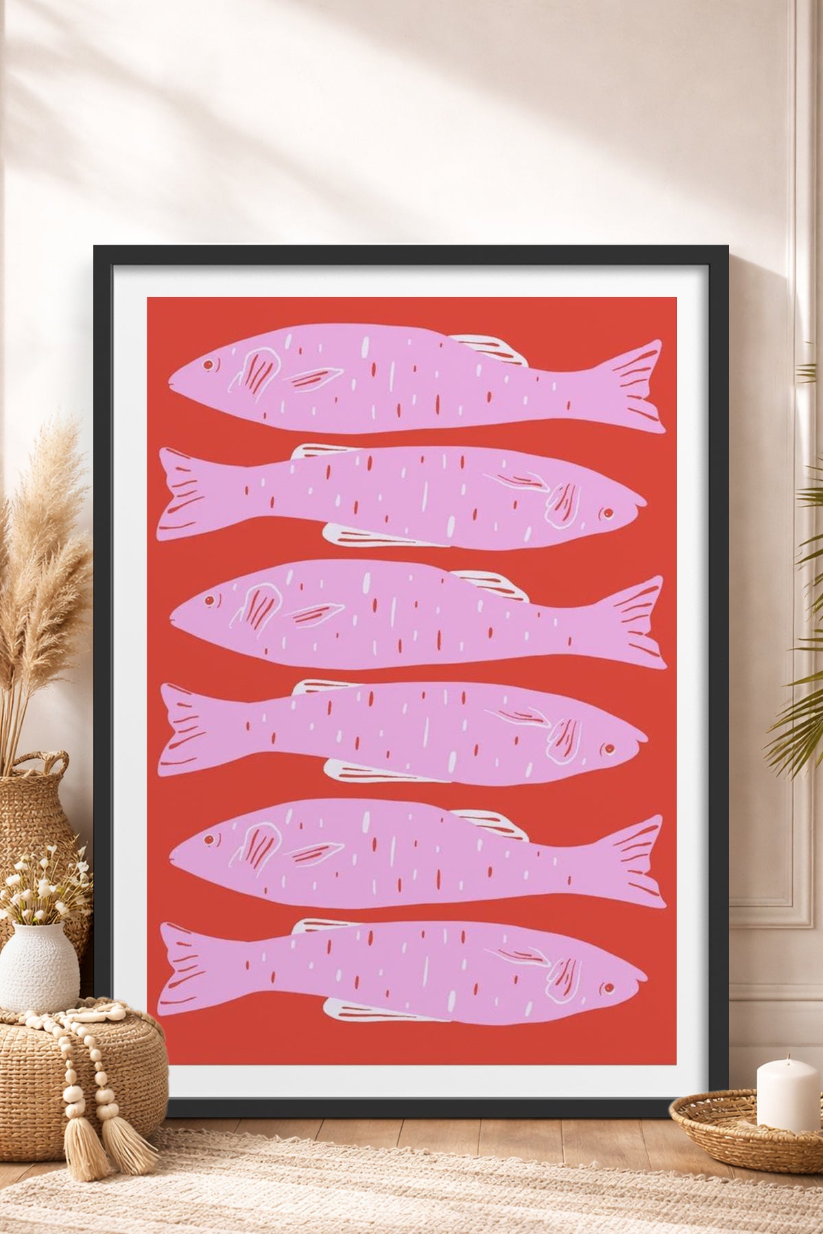 HOMEPACK Ahşap Çerçeveli Tablo Çerçeveli Poster Sanatsal Modern Duvar Dekoru TK-890