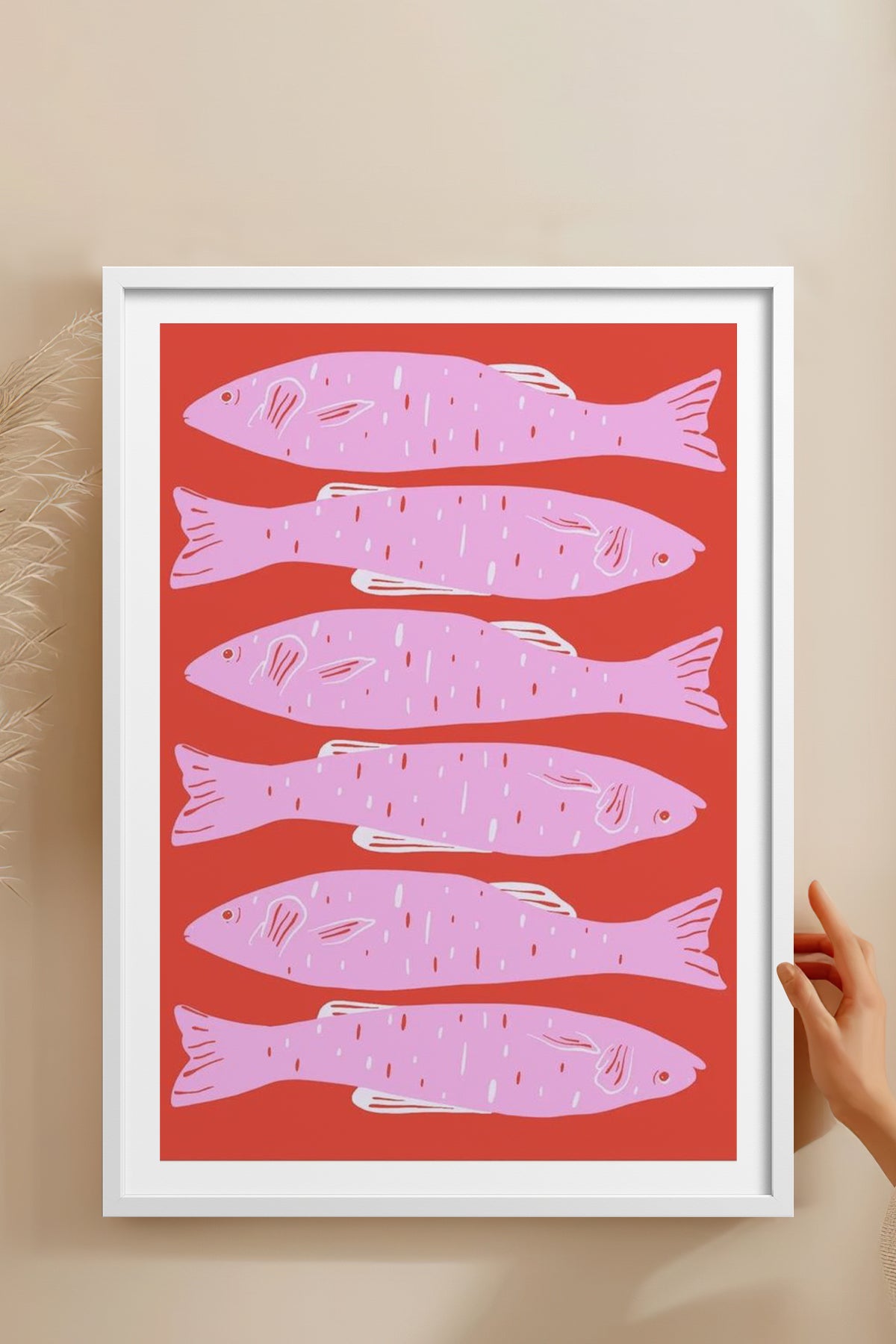 HOMEPACK Ahşap Çerçeveli Tablo Çerçeveli Poster Sanatsal Modern Duvar Dekoru TK-890