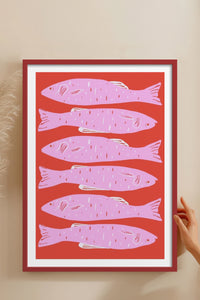 HOMEPACK Ahşap Çerçeveli Tablo Çerçeveli Poster Sanatsal Modern Duvar Dekoru TK-890