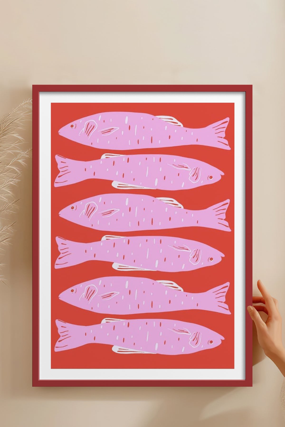 HOMEPACK Ahşap Çerçeveli Tablo Çerçeveli Poster Sanatsal Modern Duvar Dekoru TK-890