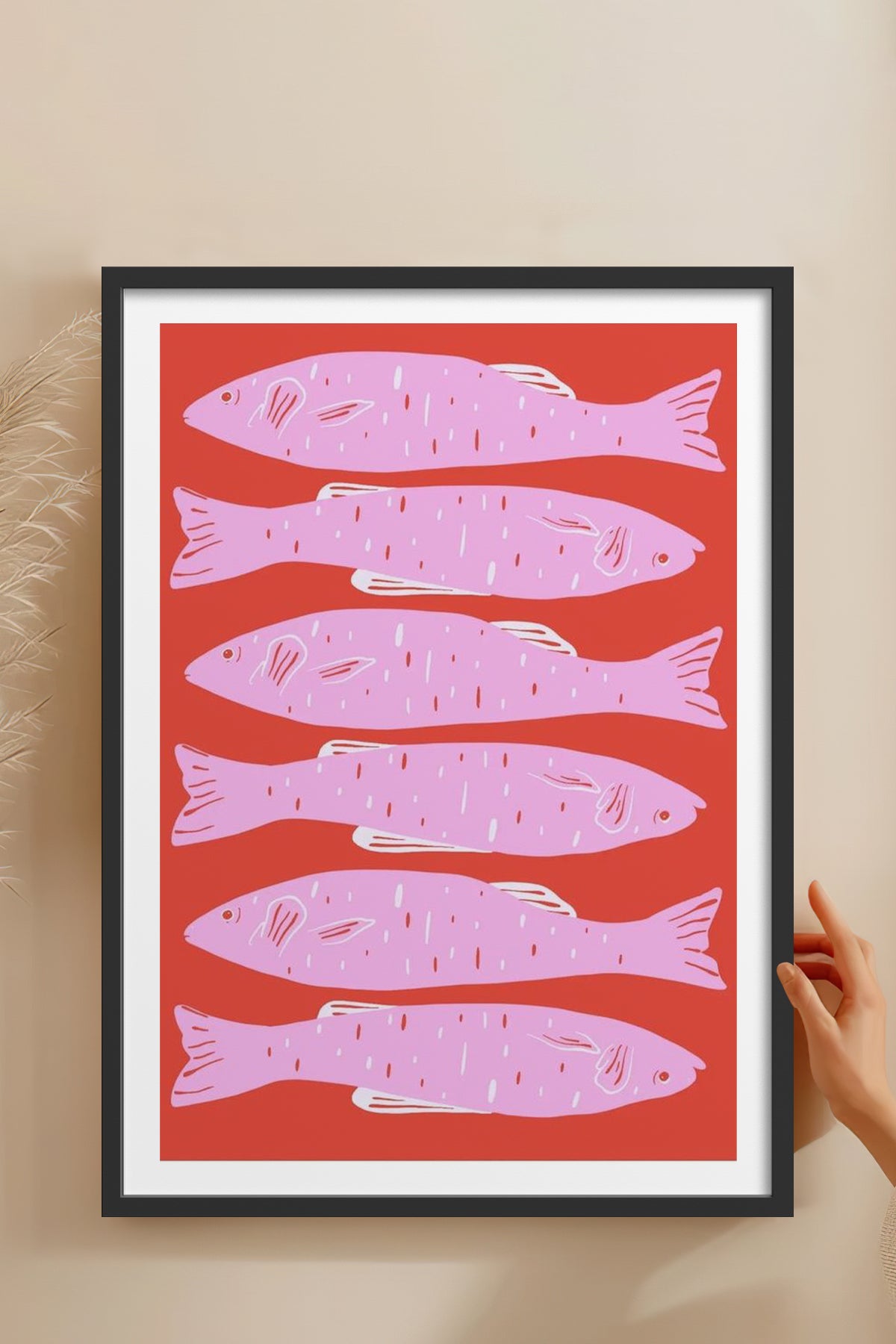 HOMEPACK Ahşap Çerçeveli Tablo Çerçeveli Poster Sanatsal Modern Duvar Dekoru TK-890