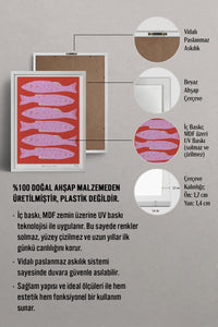 HOMEPACK Ahşap Çerçeveli Tablo Çerçeveli Poster Sanatsal Modern Duvar Dekoru TK-890