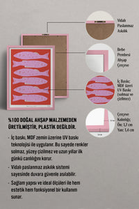 HOMEPACK Ahşap Çerçeveli Tablo Çerçeveli Poster Sanatsal Modern Duvar Dekoru TK-890