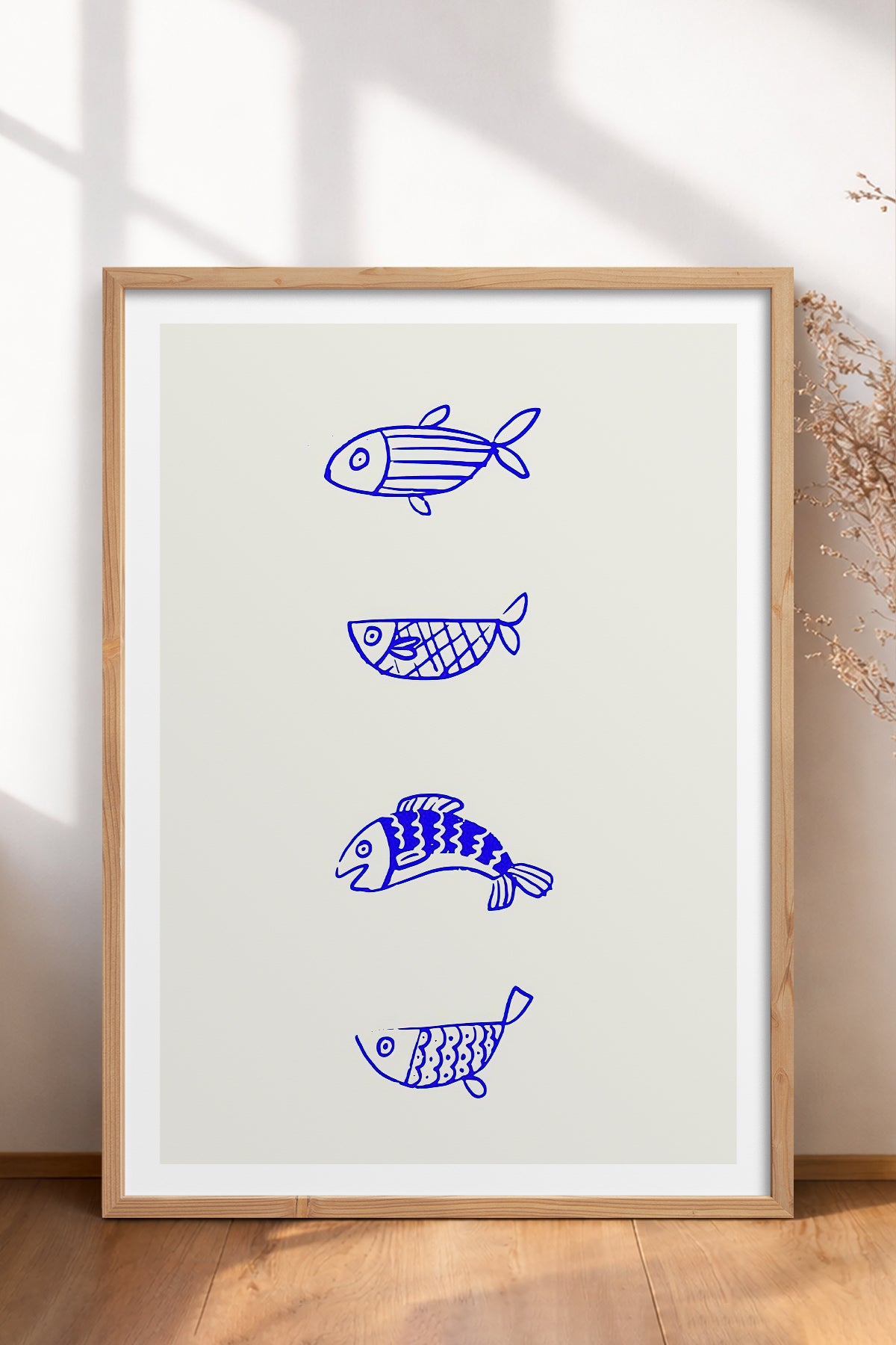 HOMEPACK Ahşap Çerçeveli Tablo Çerçeveli Poster Sanatsal Modern Duvar Dekoru TK-892