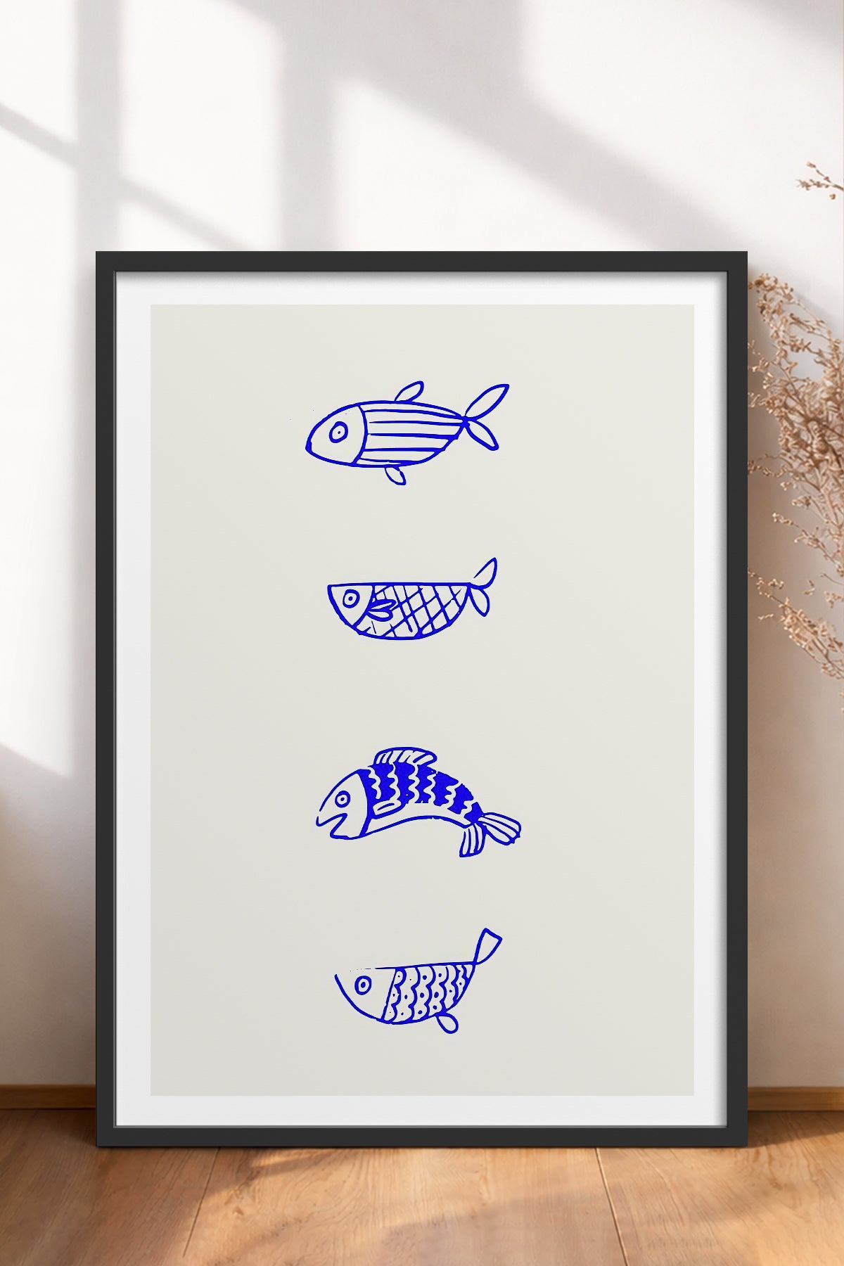 HOMEPACK Ahşap Çerçeveli Tablo Çerçeveli Poster Sanatsal Modern Duvar Dekoru TK-892