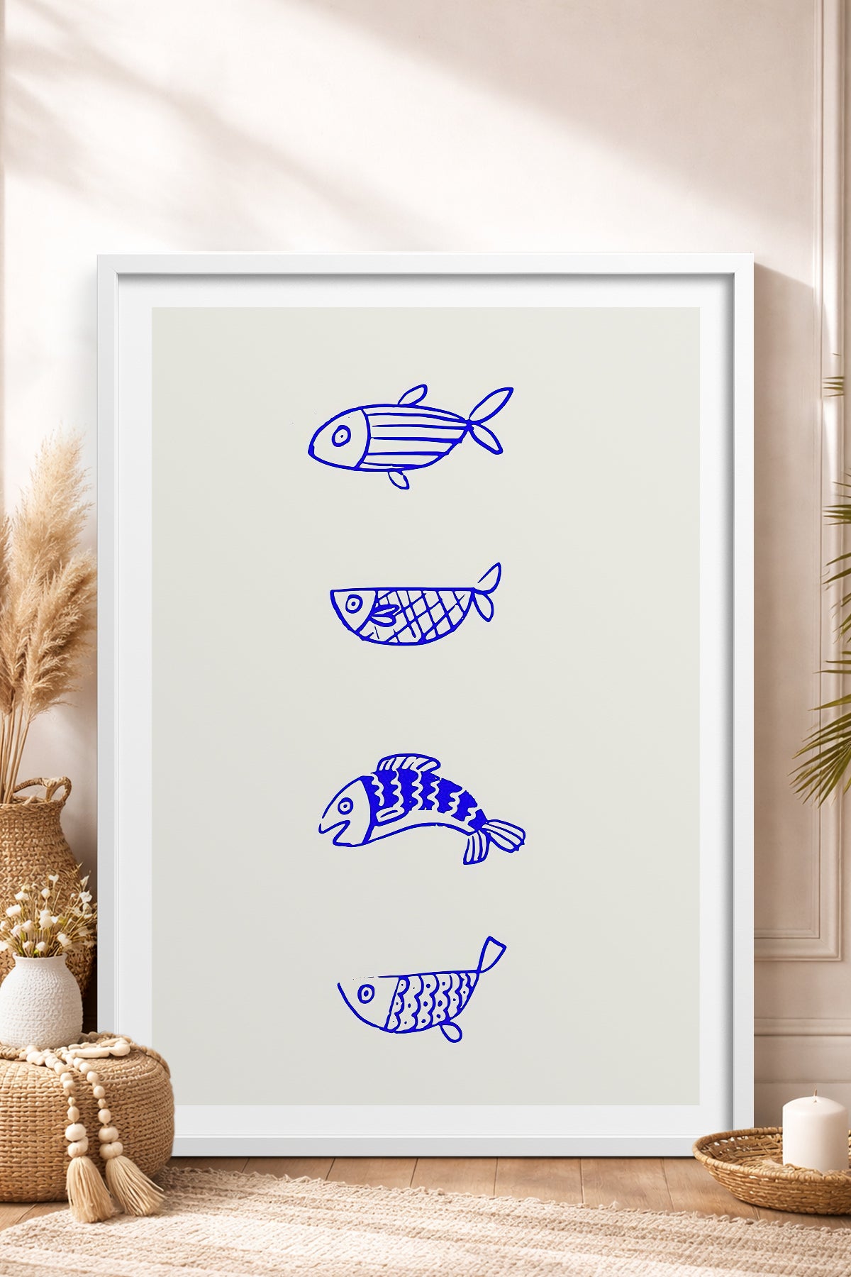 HOMEPACK Ahşap Çerçeveli Tablo Çerçeveli Poster Sanatsal Modern Duvar Dekoru TK-892