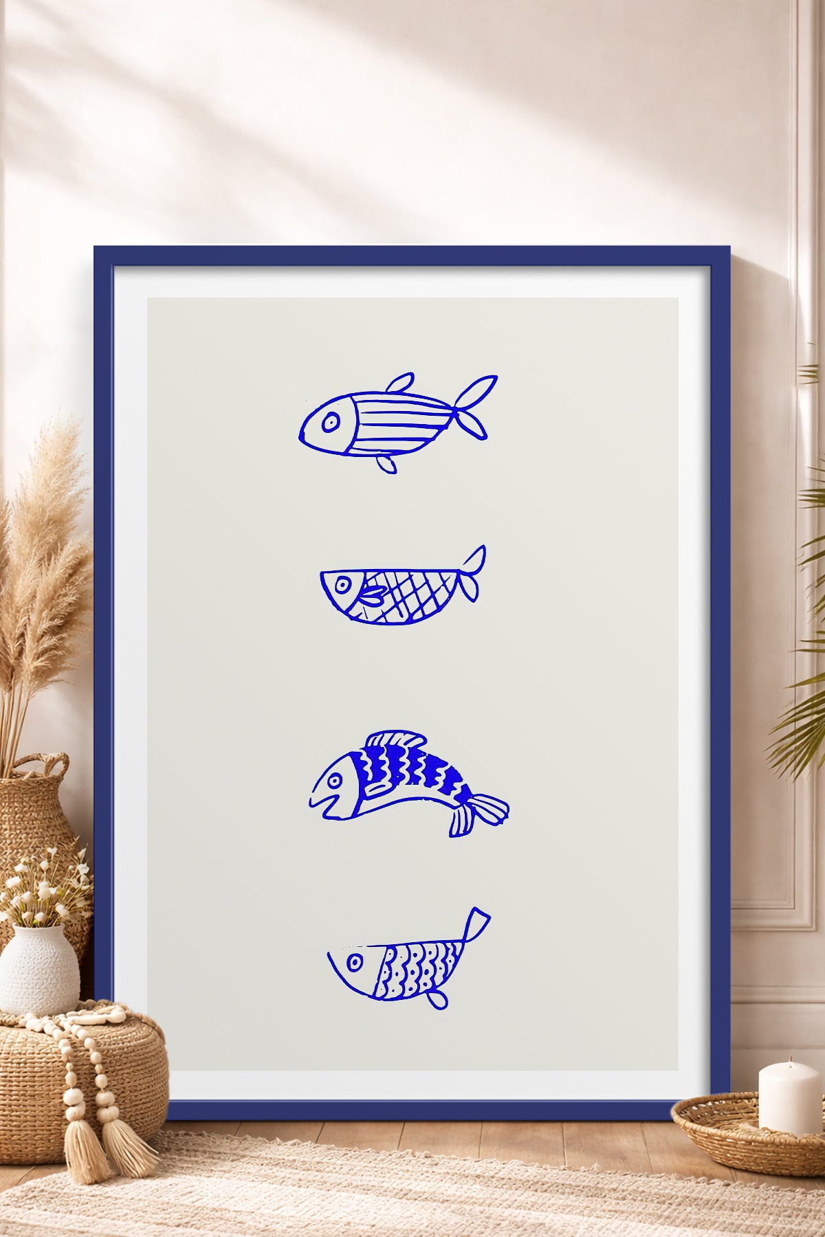 HOMEPACK Ahşap Çerçeveli Tablo Çerçeveli Poster Sanatsal Modern Duvar Dekoru TK-892