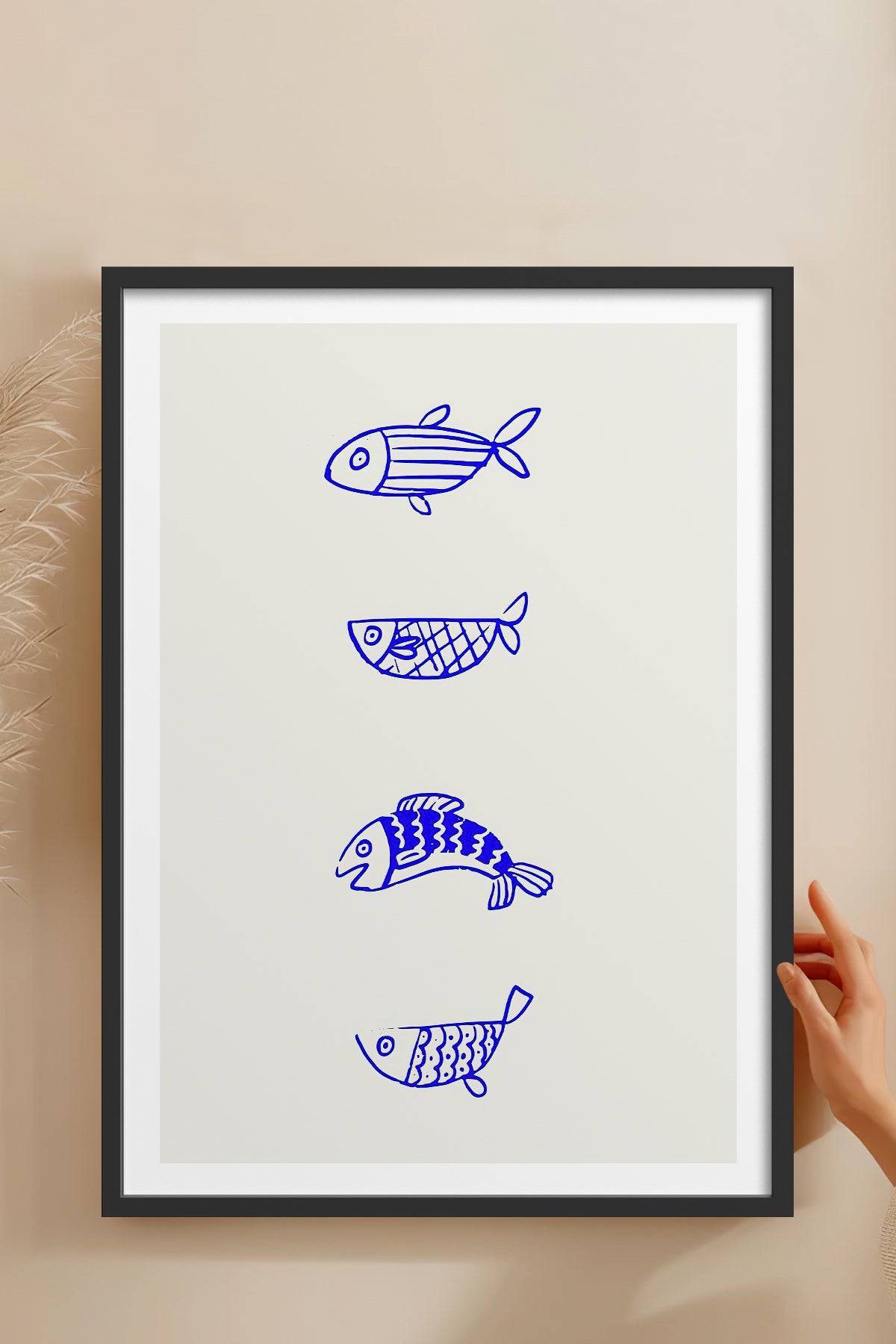HOMEPACK Ahşap Çerçeveli Tablo Çerçeveli Poster Sanatsal Modern Duvar Dekoru TK-892