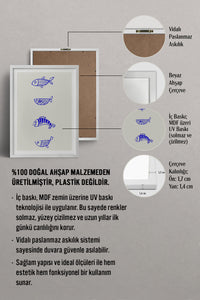 HOMEPACK Ahşap Çerçeveli Tablo Çerçeveli Poster Sanatsal Modern Duvar Dekoru TK-892