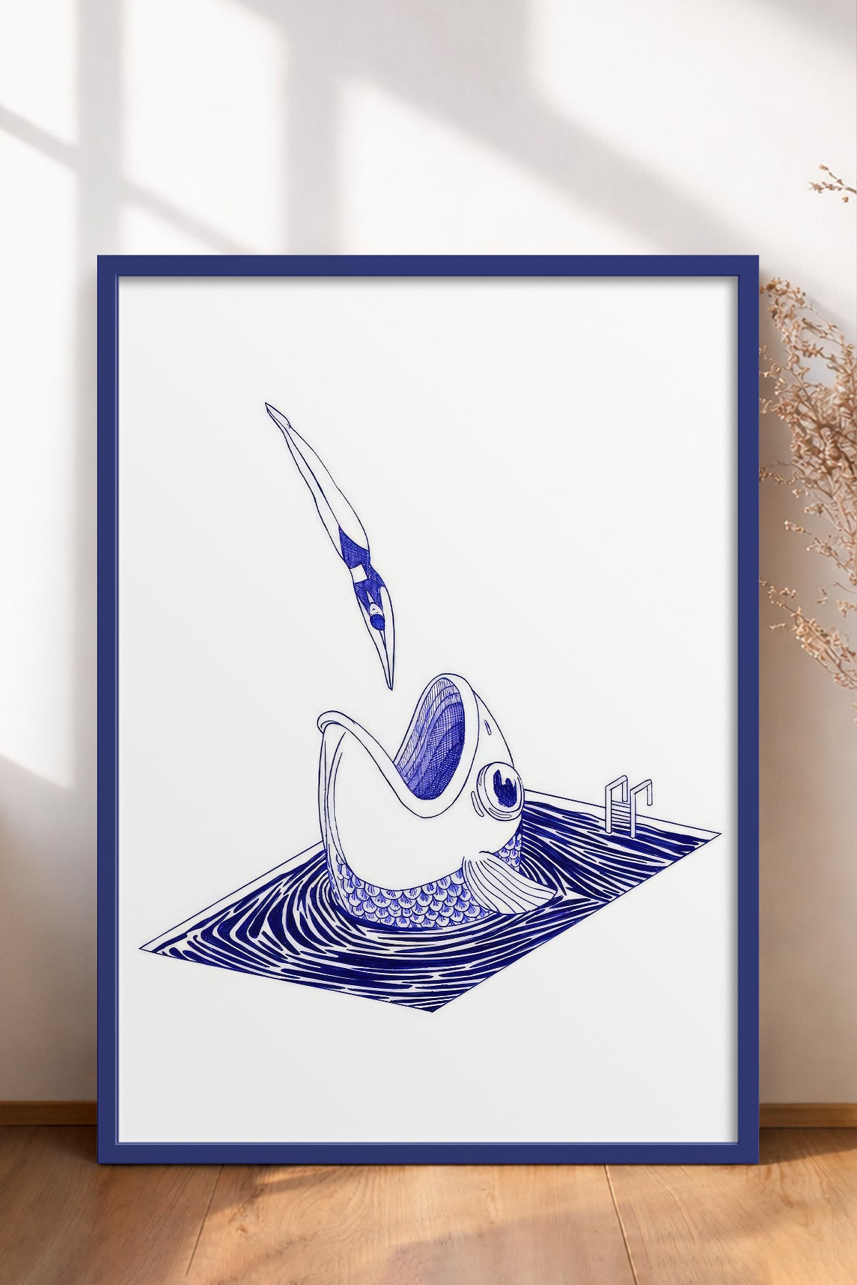 HOMEPACK Ahşap Çerçeveli Tablo Çerçeveli Poster Sanatsal Modern Duvar Dekoru TK-898
