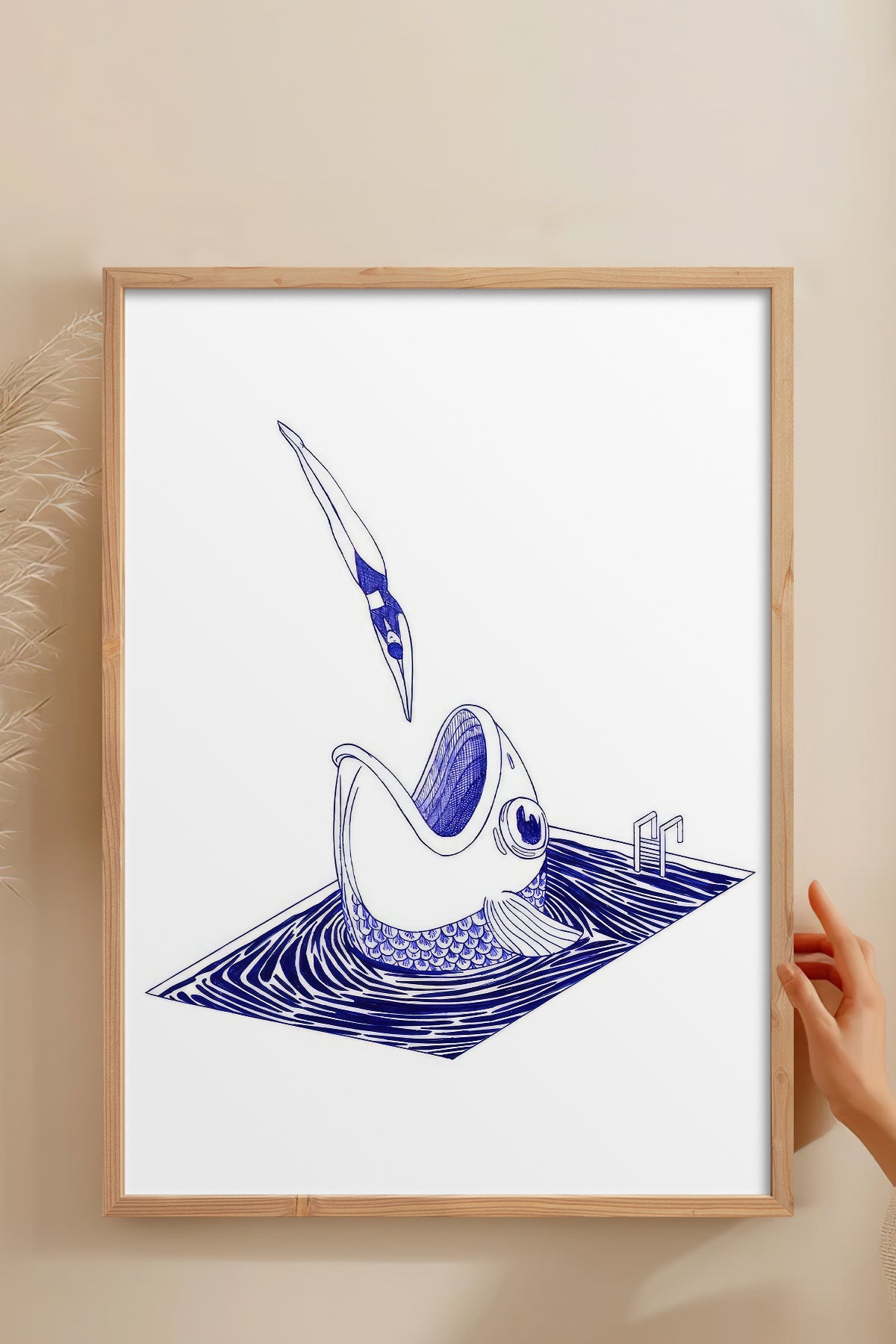 HOMEPACK Ahşap Çerçeveli Tablo Çerçeveli Poster Sanatsal Modern Duvar Dekoru TK-898
