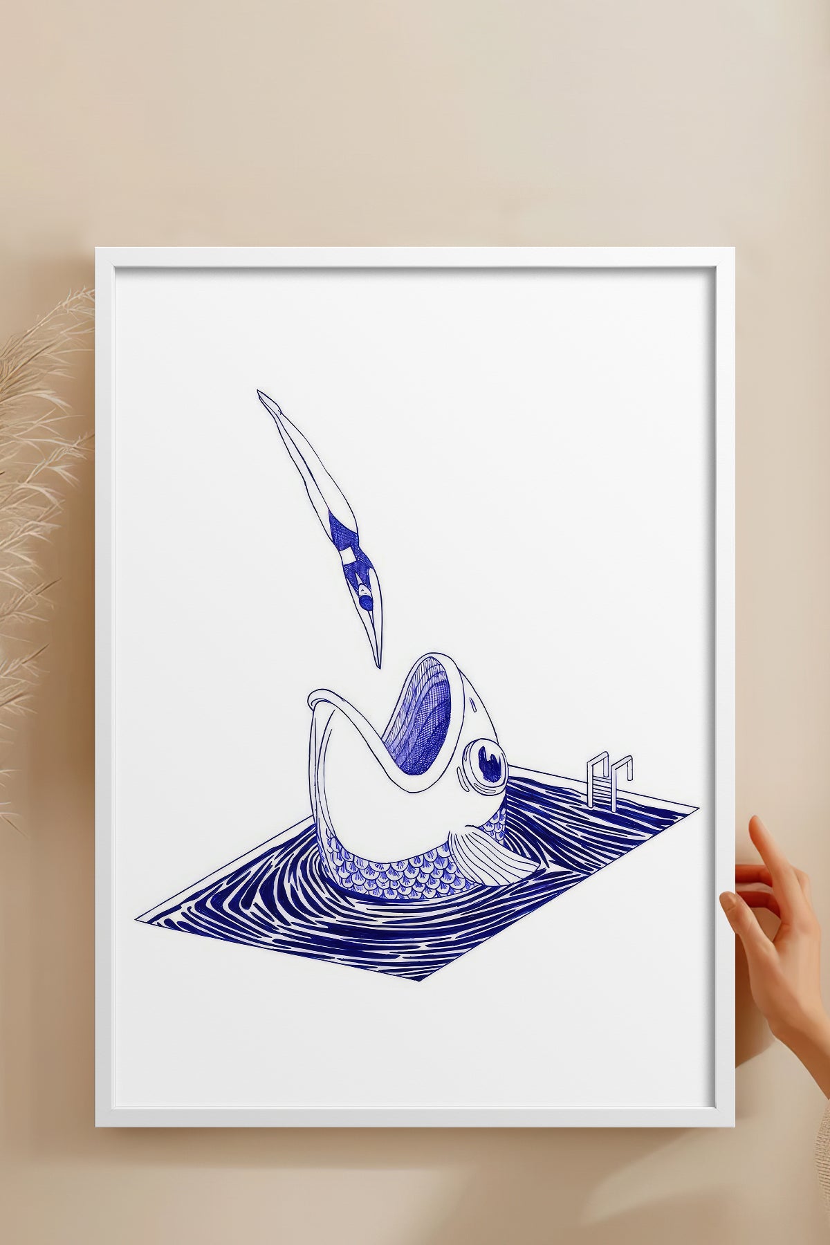 HOMEPACK Ahşap Çerçeveli Tablo Çerçeveli Poster Sanatsal Modern Duvar Dekoru TK-898