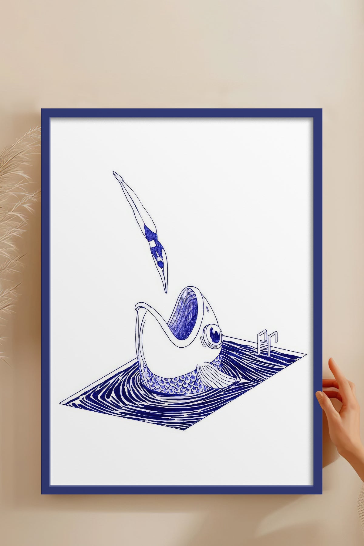 HOMEPACK Ahşap Çerçeveli Tablo Çerçeveli Poster Sanatsal Modern Duvar Dekoru TK-898