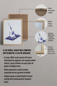 HOMEPACK Ahşap Çerçeveli Tablo Çerçeveli Poster Sanatsal Modern Duvar Dekoru TK-898