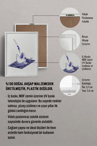 HOMEPACK Ahşap Çerçeveli Tablo Çerçeveli Poster Sanatsal Modern Duvar Dekoru TK-898