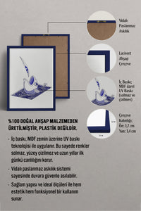 HOMEPACK Ahşap Çerçeveli Tablo Çerçeveli Poster Sanatsal Modern Duvar Dekoru TK-898