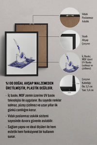 HOMEPACK Ahşap Çerçeveli Tablo Çerçeveli Poster Sanatsal Modern Duvar Dekoru TK-898