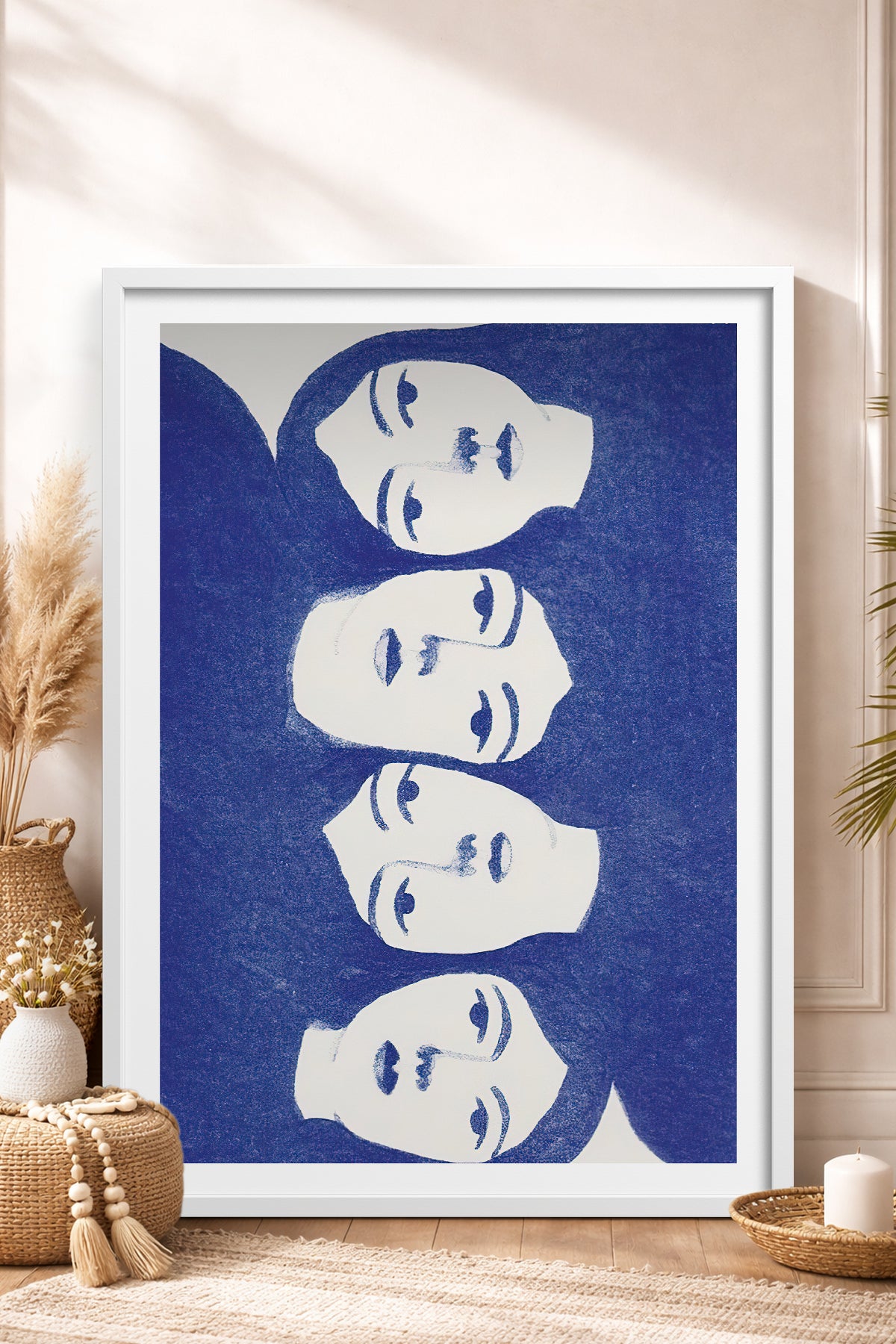 HOMEPACK Ahşap Çerçeveli Tablo Çerçeveli Poster Sanatsal Modern Duvar Dekoru TK-899