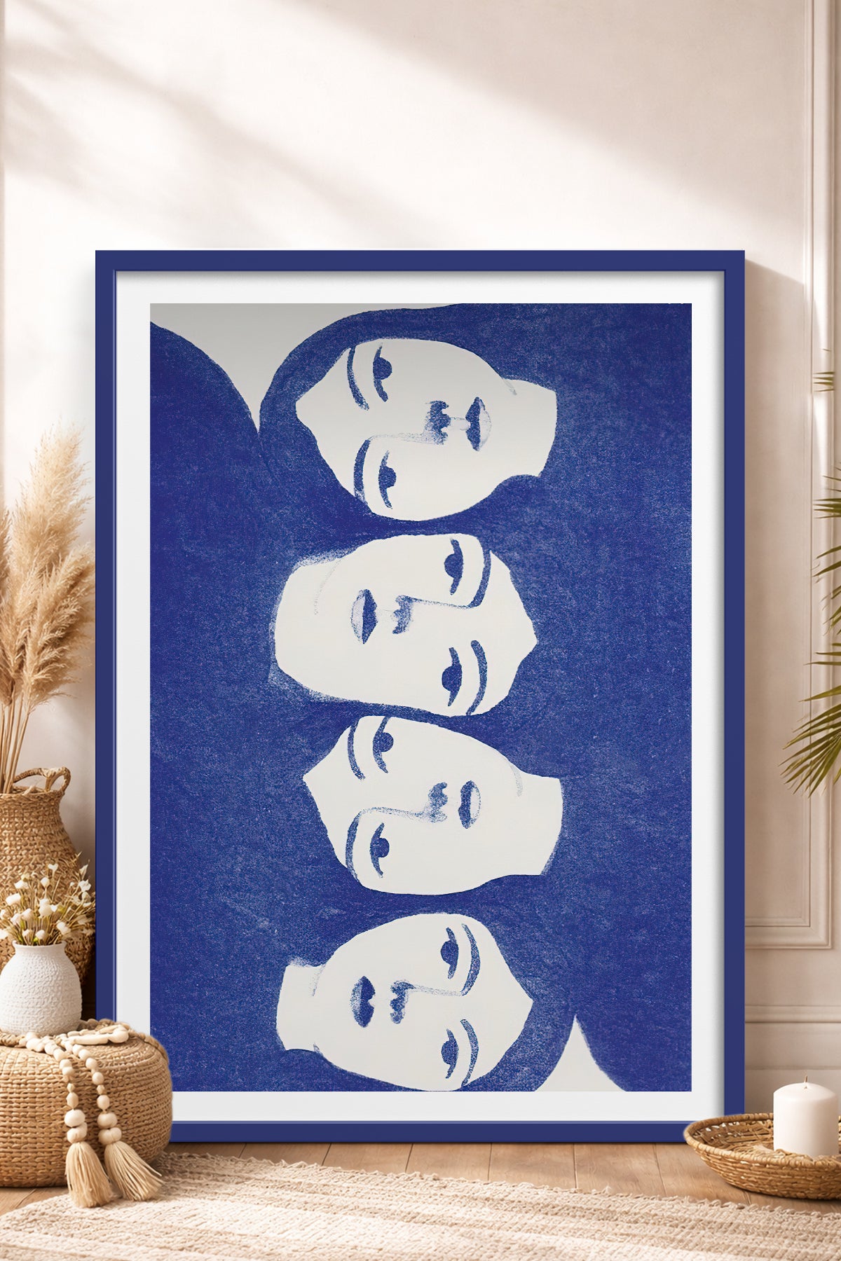 HOMEPACK Ahşap Çerçeveli Tablo Çerçeveli Poster Sanatsal Modern Duvar Dekoru TK-899