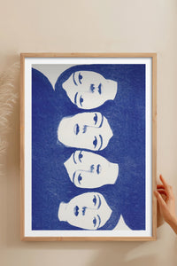 HOMEPACK Ahşap Çerçeveli Tablo Çerçeveli Poster Sanatsal Modern Duvar Dekoru TK-899