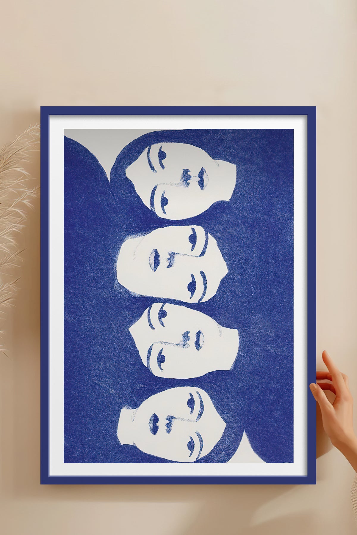 HOMEPACK Ahşap Çerçeveli Tablo Çerçeveli Poster Sanatsal Modern Duvar Dekoru TK-899