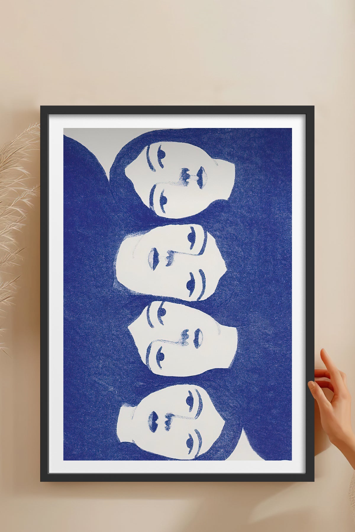 HOMEPACK Ahşap Çerçeveli Tablo Çerçeveli Poster Sanatsal Modern Duvar Dekoru TK-899
