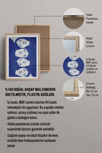 HOMEPACK Ahşap Çerçeveli Tablo Çerçeveli Poster Sanatsal Modern Duvar Dekoru TK-899