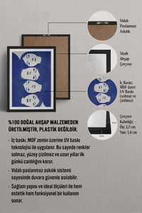 HOMEPACK Ahşap Çerçeveli Tablo Çerçeveli Poster Sanatsal Modern Duvar Dekoru TK-899