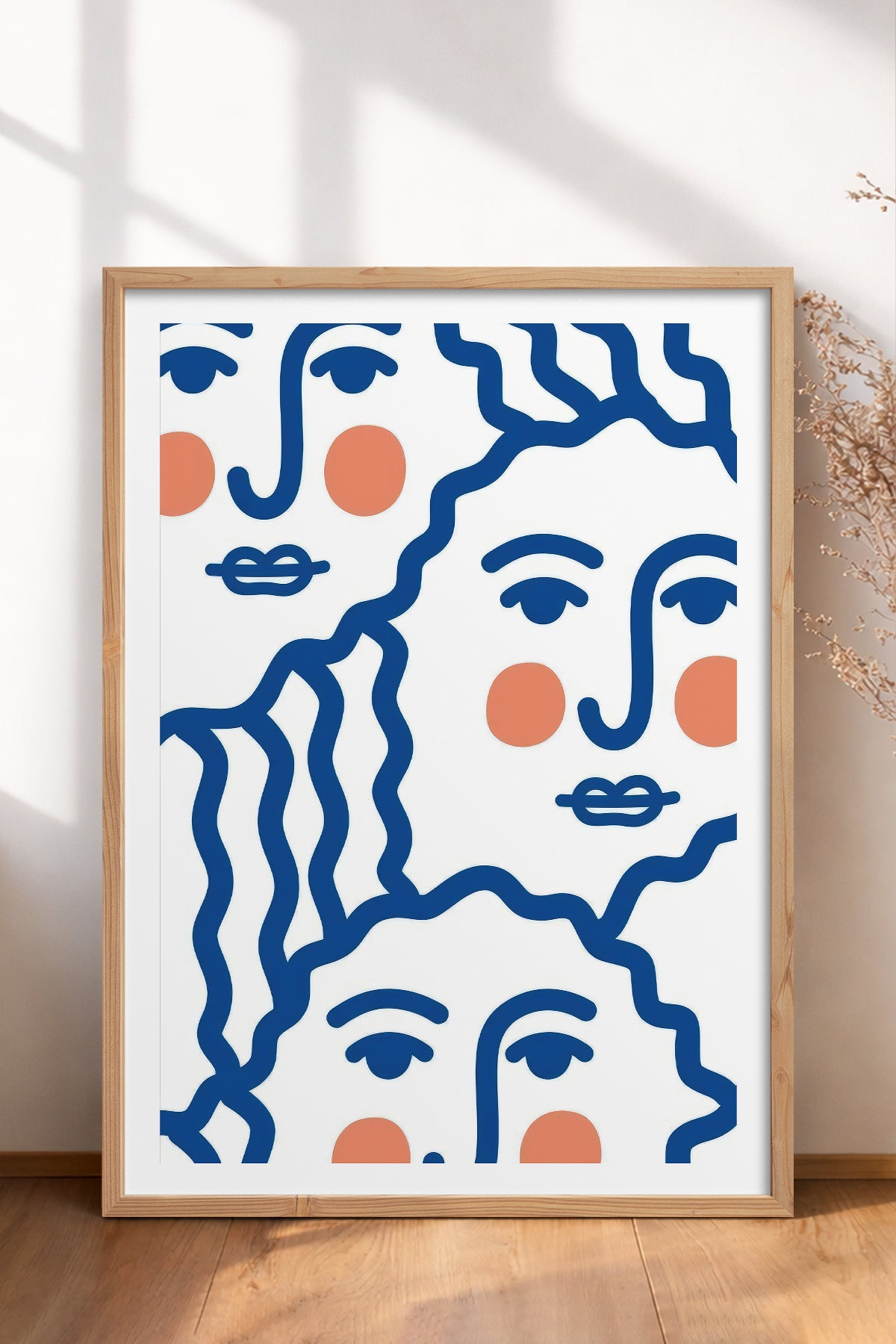 HOMEPACK Ahşap Çerçeveli Tablo Çerçeveli Poster Sanatsal Modern Duvar Dekoru TK-900
