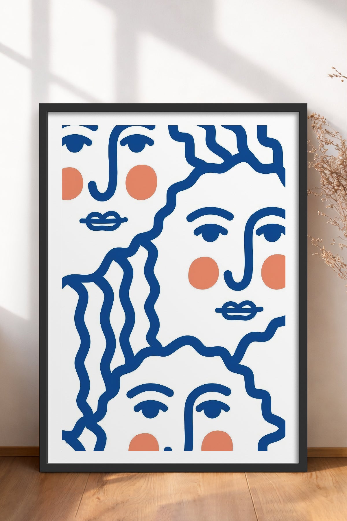 HOMEPACK Ahşap Çerçeveli Tablo Çerçeveli Poster Sanatsal Modern Duvar Dekoru TK-900
