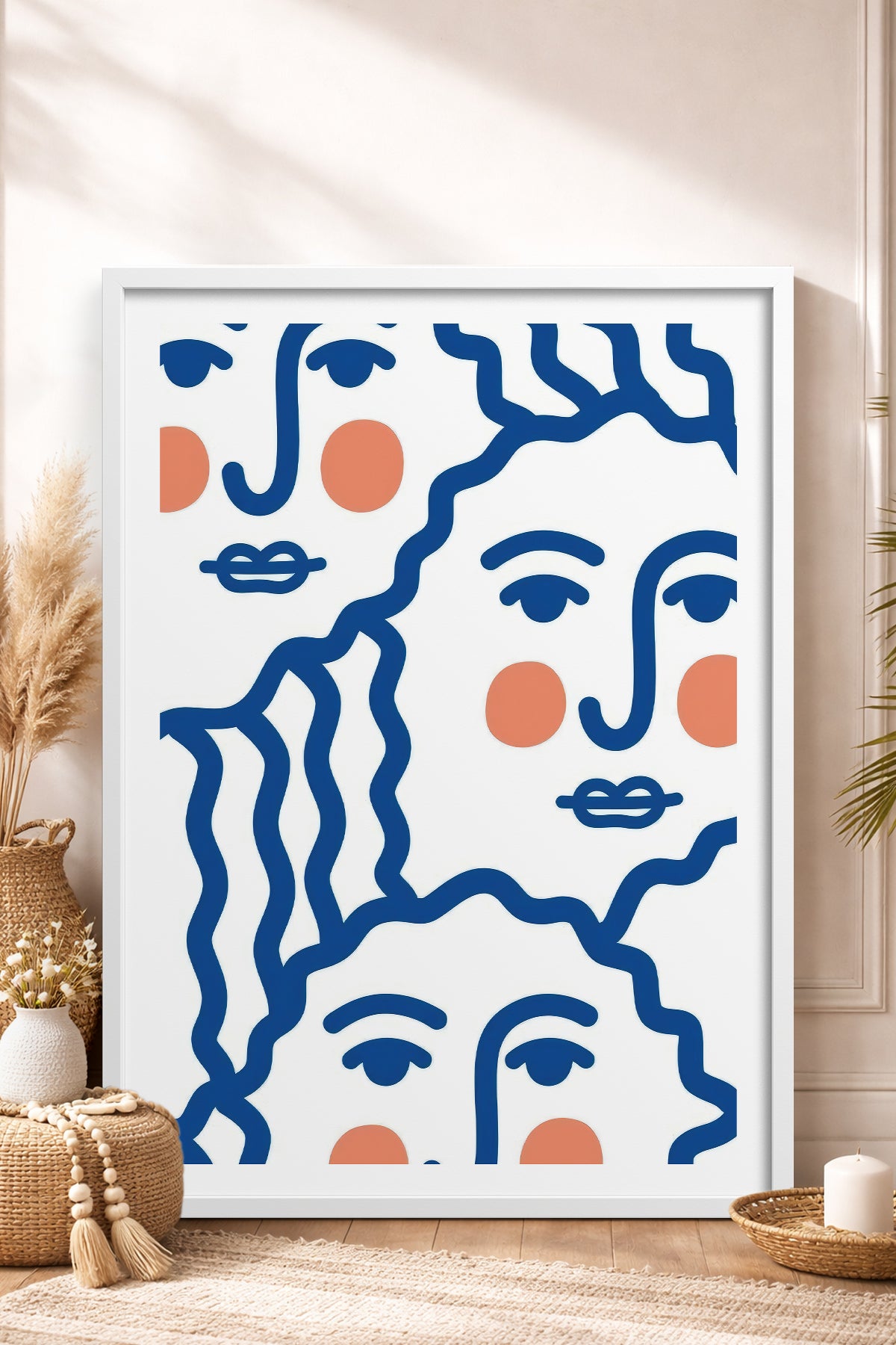 HOMEPACK Ahşap Çerçeveli Tablo Çerçeveli Poster Sanatsal Modern Duvar Dekoru TK-900