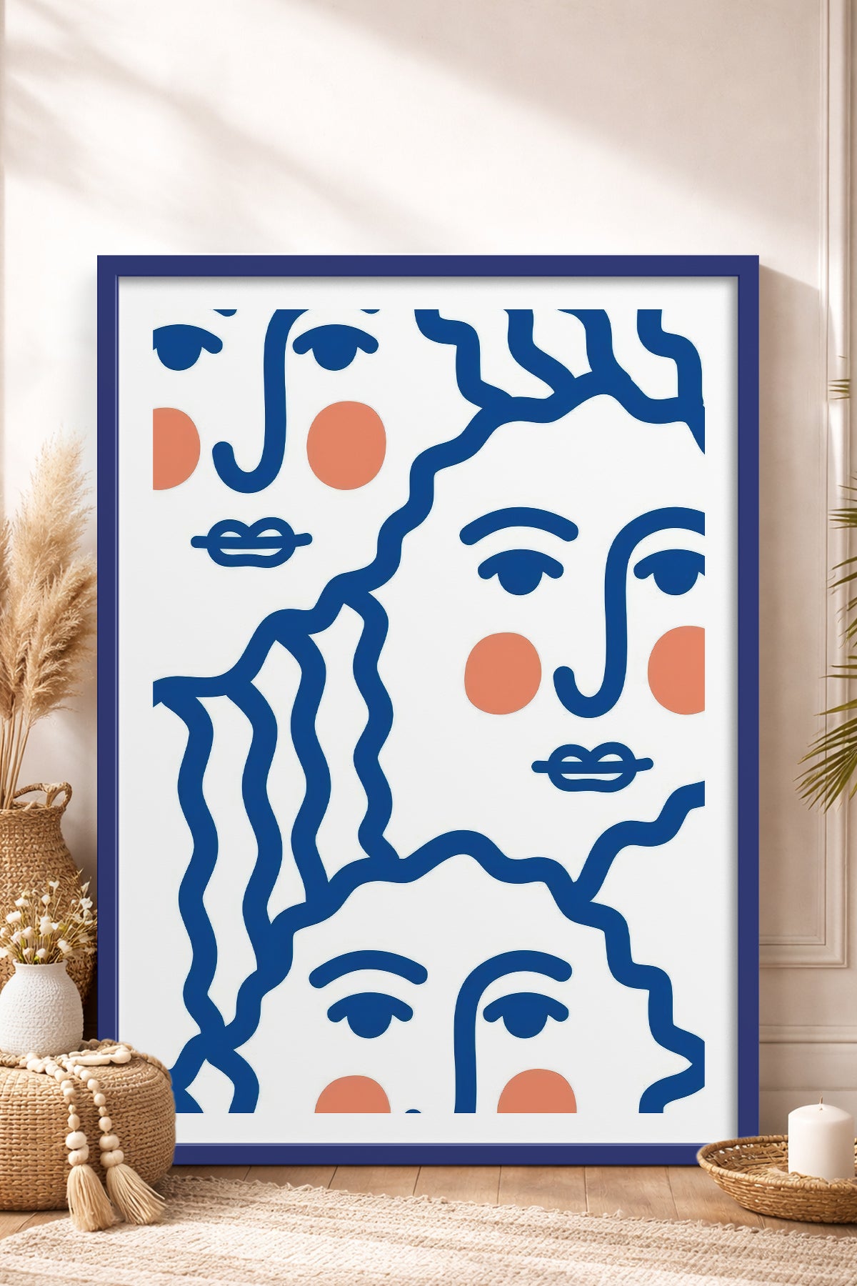 HOMEPACK Ahşap Çerçeveli Tablo Çerçeveli Poster Sanatsal Modern Duvar Dekoru TK-900