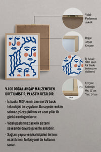 HOMEPACK Ahşap Çerçeveli Tablo Çerçeveli Poster Sanatsal Modern Duvar Dekoru TK-900
