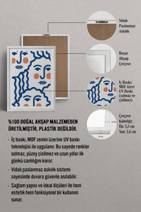 HOMEPACK Ahşap Çerçeveli Tablo Çerçeveli Poster Sanatsal Modern Duvar Dekoru TK-900