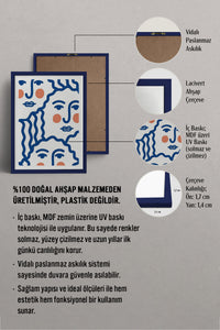 HOMEPACK Ahşap Çerçeveli Tablo Çerçeveli Poster Sanatsal Modern Duvar Dekoru TK-900