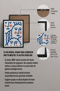 HOMEPACK Ahşap Çerçeveli Tablo Çerçeveli Poster Sanatsal Modern Duvar Dekoru TK-900