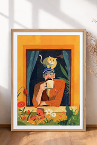 HOMEPACK Ahşap Çerçeveli Tablo Çerçeveli Poster Sanatsal Modern Duvar Dekoru TK-903