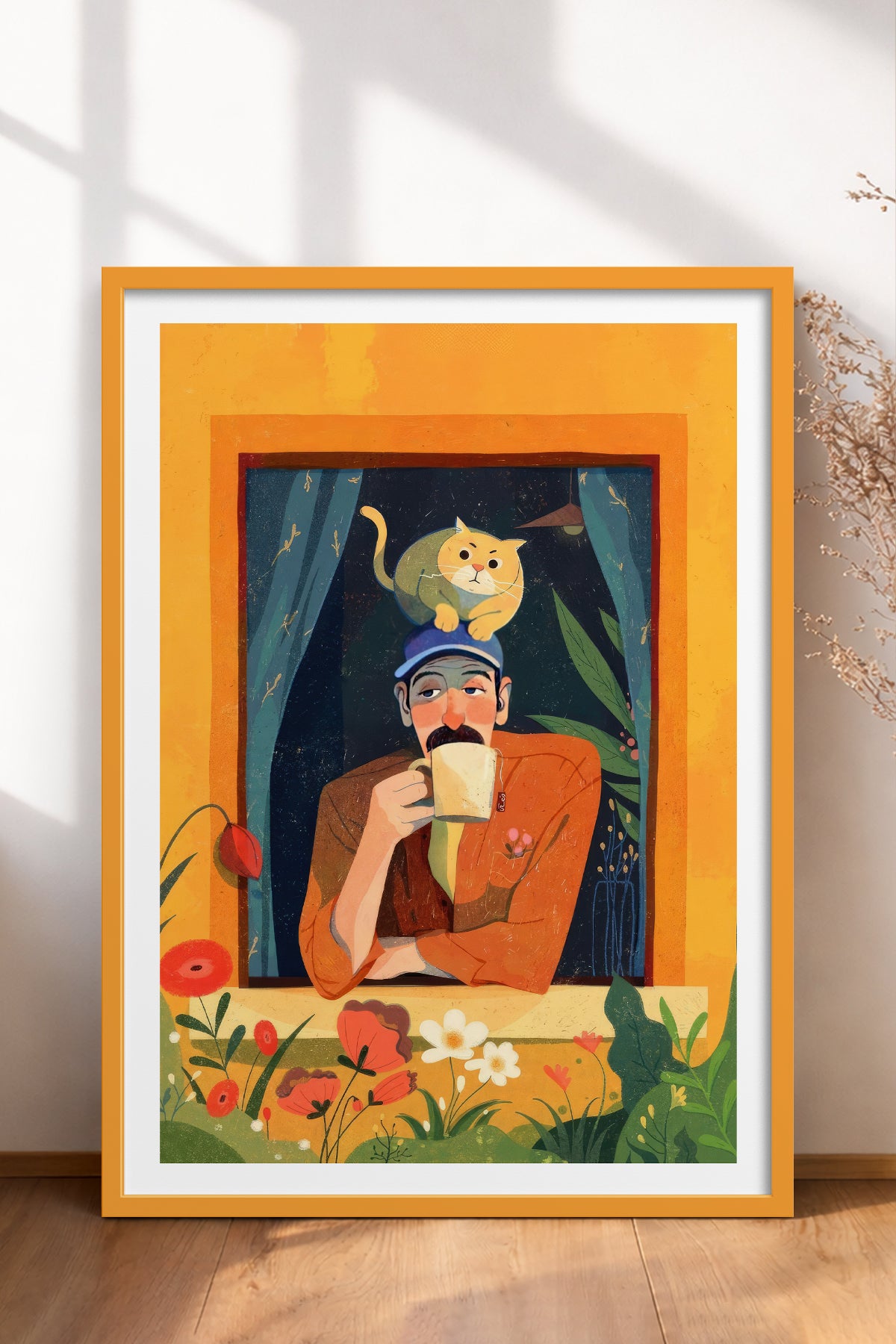 HOMEPACK Ahşap Çerçeveli Tablo Çerçeveli Poster Sanatsal Modern Duvar Dekoru TK-903