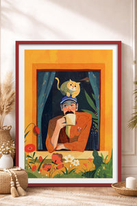 HOMEPACK Ahşap Çerçeveli Tablo Çerçeveli Poster Sanatsal Modern Duvar Dekoru TK-903