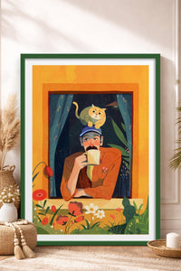 HOMEPACK Ahşap Çerçeveli Tablo Çerçeveli Poster Sanatsal Modern Duvar Dekoru TK-903