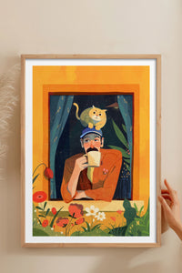 HOMEPACK Ahşap Çerçeveli Tablo Çerçeveli Poster Sanatsal Modern Duvar Dekoru TK-903