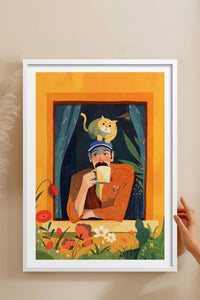 HOMEPACK Ahşap Çerçeveli Tablo Çerçeveli Poster Sanatsal Modern Duvar Dekoru TK-903