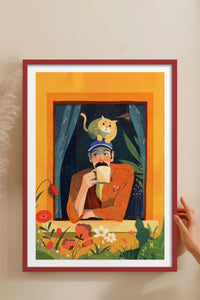 HOMEPACK Ahşap Çerçeveli Tablo Çerçeveli Poster Sanatsal Modern Duvar Dekoru TK-903