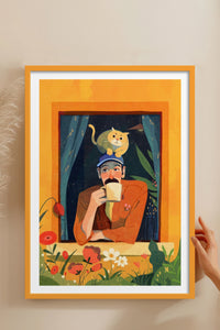 HOMEPACK Ahşap Çerçeveli Tablo Çerçeveli Poster Sanatsal Modern Duvar Dekoru TK-903