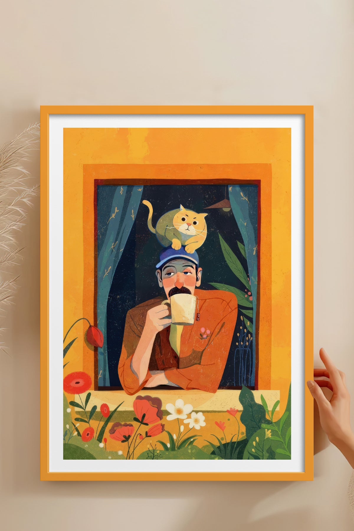 HOMEPACK Ahşap Çerçeveli Tablo Çerçeveli Poster Sanatsal Modern Duvar Dekoru TK-903