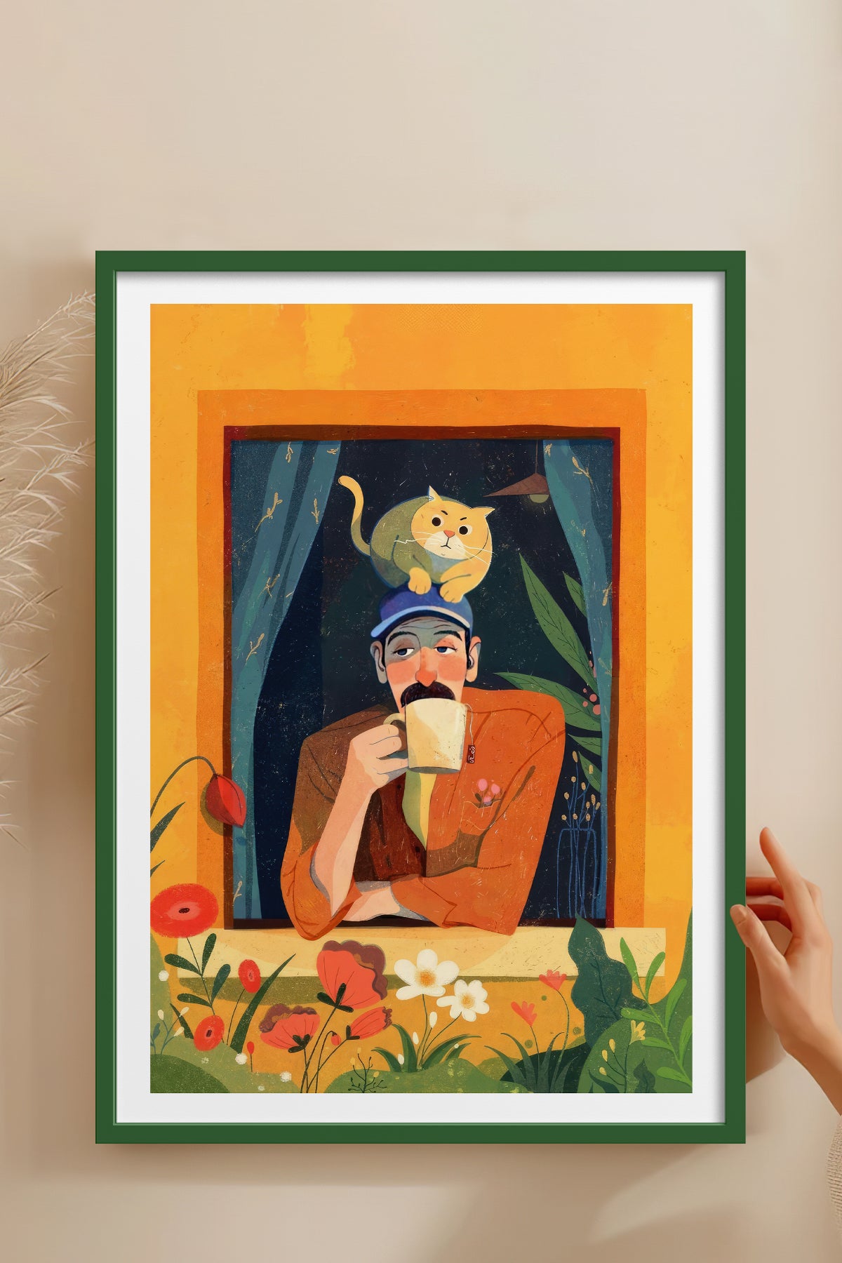HOMEPACK Ahşap Çerçeveli Tablo Çerçeveli Poster Sanatsal Modern Duvar Dekoru TK-903