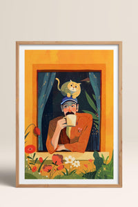 HOMEPACK Ahşap Çerçeveli Tablo Çerçeveli Poster Sanatsal Modern Duvar Dekoru TK-903