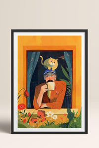 HOMEPACK Ahşap Çerçeveli Tablo Çerçeveli Poster Sanatsal Modern Duvar Dekoru TK-903