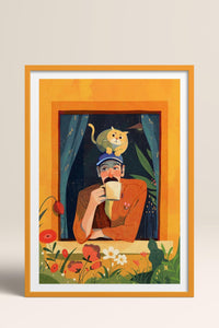 HOMEPACK Ahşap Çerçeveli Tablo Çerçeveli Poster Sanatsal Modern Duvar Dekoru TK-903